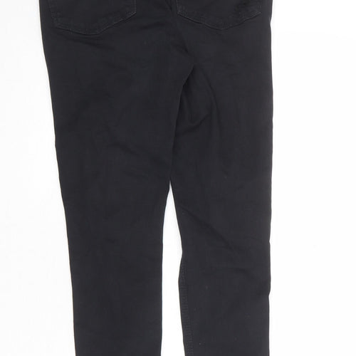 Topshop Womens Black Cotton Skinny Jeans Size 28 in Regular Zip