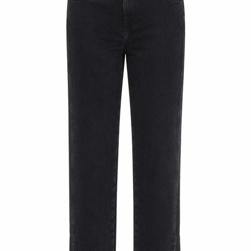 Denim & Co. Womens Black Cotton Straight Jeans Size 10 Regular Zip
