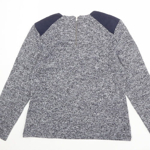 Whistles Womens Blue Round Neck Polyester Pullover Jumper Size 14