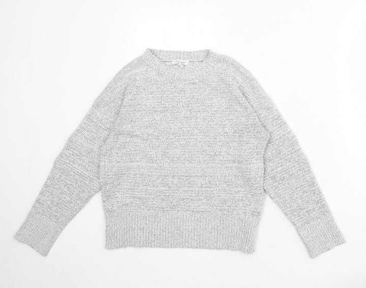 Topshop Womens Grey Round Neck Acrylic Pullover Jumper Size S