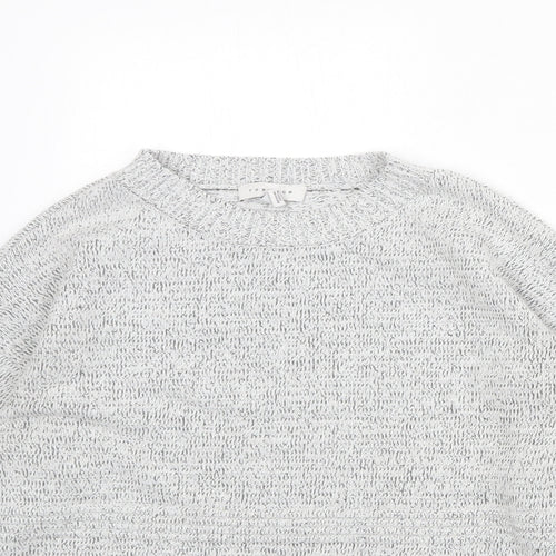 Topshop Womens Grey Round Neck Acrylic Pullover Jumper Size S