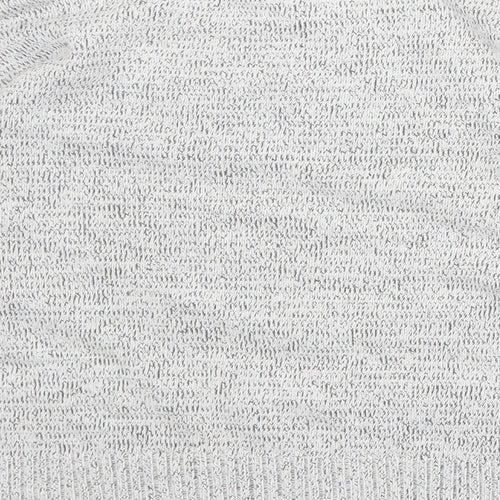 Topshop Womens Grey Round Neck Acrylic Pullover Jumper Size S