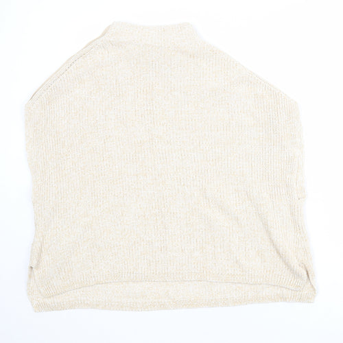 B.C. Best Connections Womens Beige Mock Neck 100% Cotton Pullover Jumper Size 20