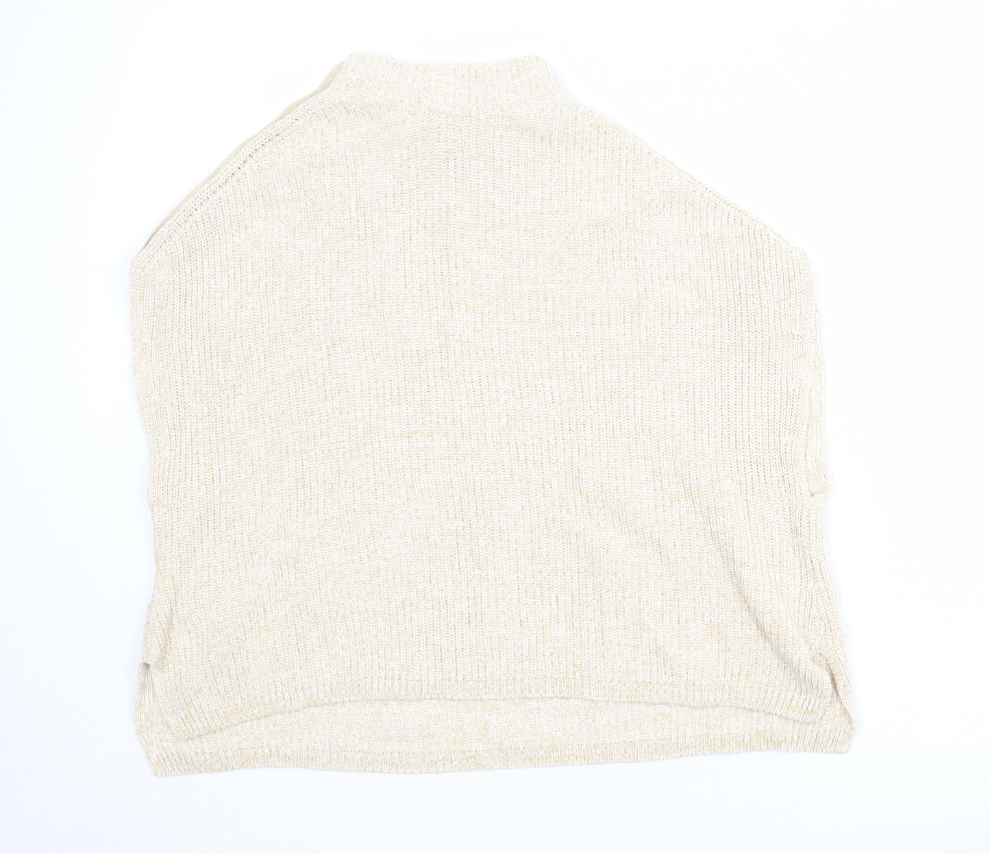 B.C. Best Connections Womens Beige Mock Neck 100% Cotton Pullover Jumper Size 20