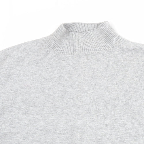 H&M Womens Grey High Neck Polyester Pullover Jumper Size M