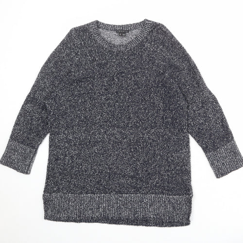 Theory Womens Blue Round Neck Cotton Pullover Jumper Size S