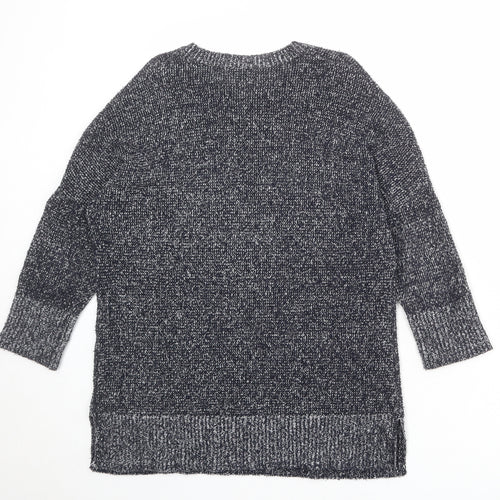 Theory Womens Blue Round Neck Cotton Pullover Jumper Size S