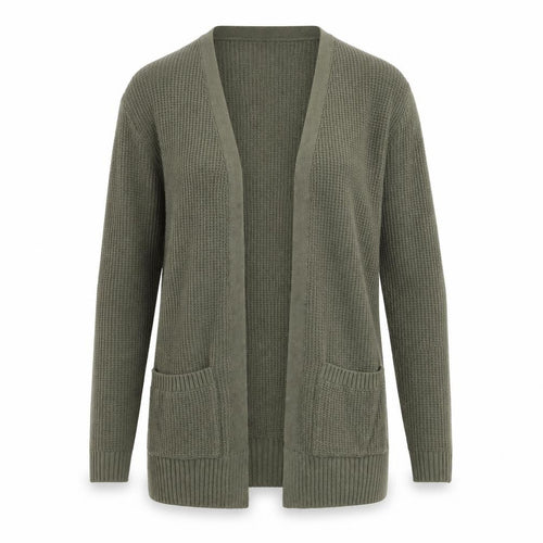 Son of Stag Womens Green V-Neck Acrylic Cardigan Jumper Size S