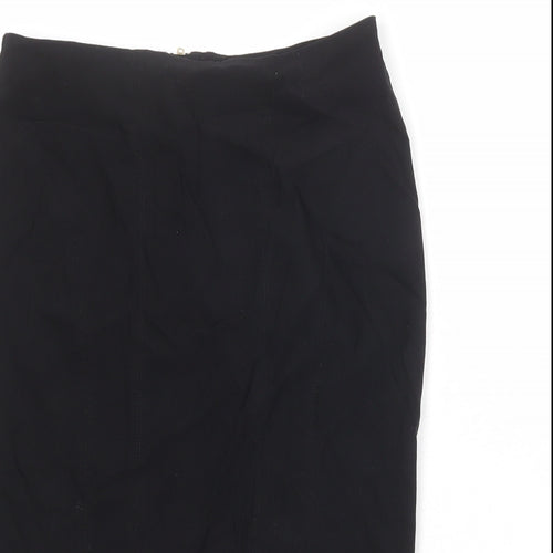 New Look Womens Blue Viscose Straight & Pencil Skirt Size 10 Zip