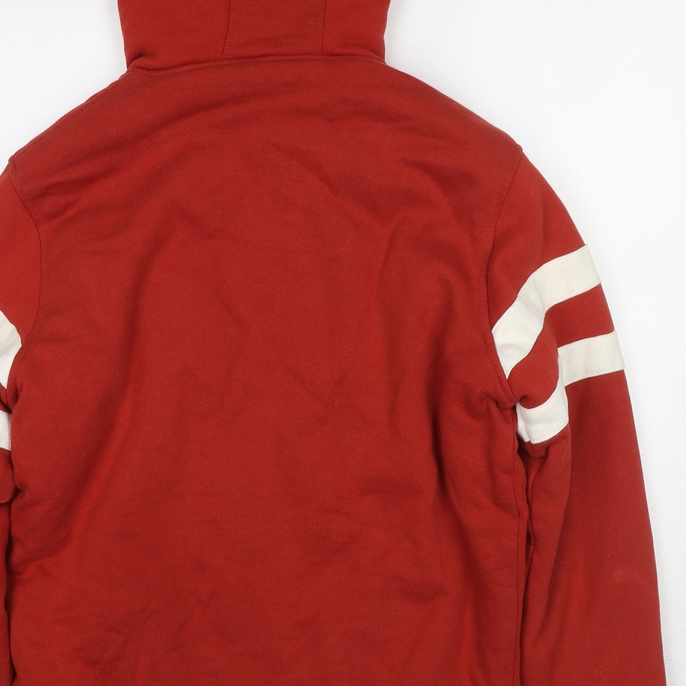 Truth Clothing Mens Red Cotton Full Zip Sweatshirt Size L