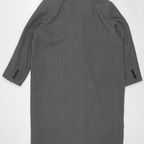 Marks and Spencer Womens Grey Overcoat Coat Size 18 Button
