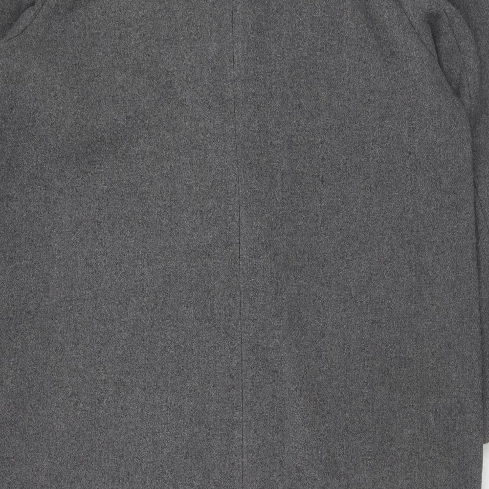 Marks and Spencer Womens Grey Overcoat Coat Size 18 Button