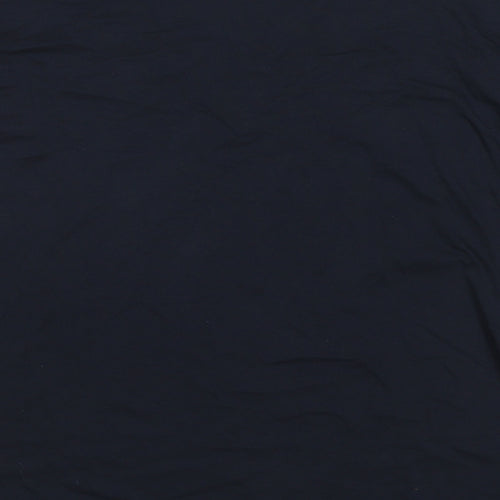 BHS Mens Blue Striped Cotton T-Shirt Size L Round Neck