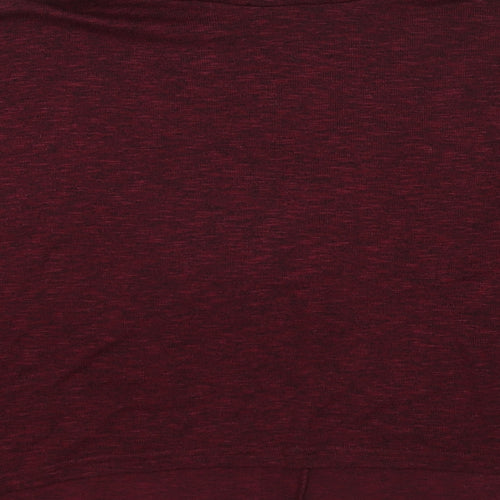 New Look Womens Red Mock Neck Polyester Pullover Jumper Size 10