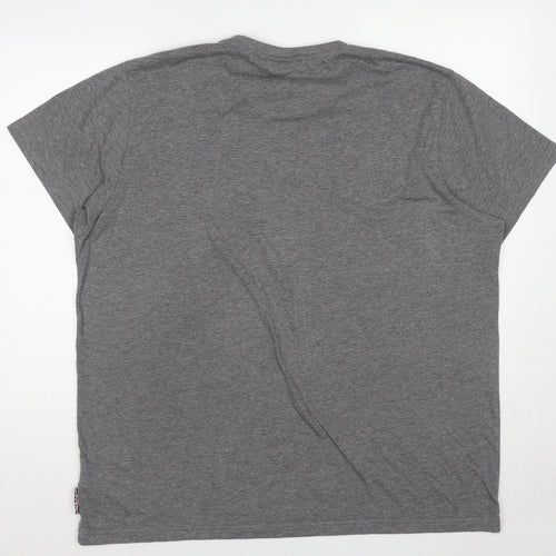 Lee Cooper Mens Grey Polyester T-Shirt Size XL Crew Neck