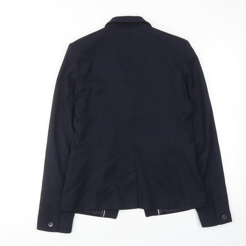 NEXT Womens Blue Polyester Jacket Suit Jacket Size 10