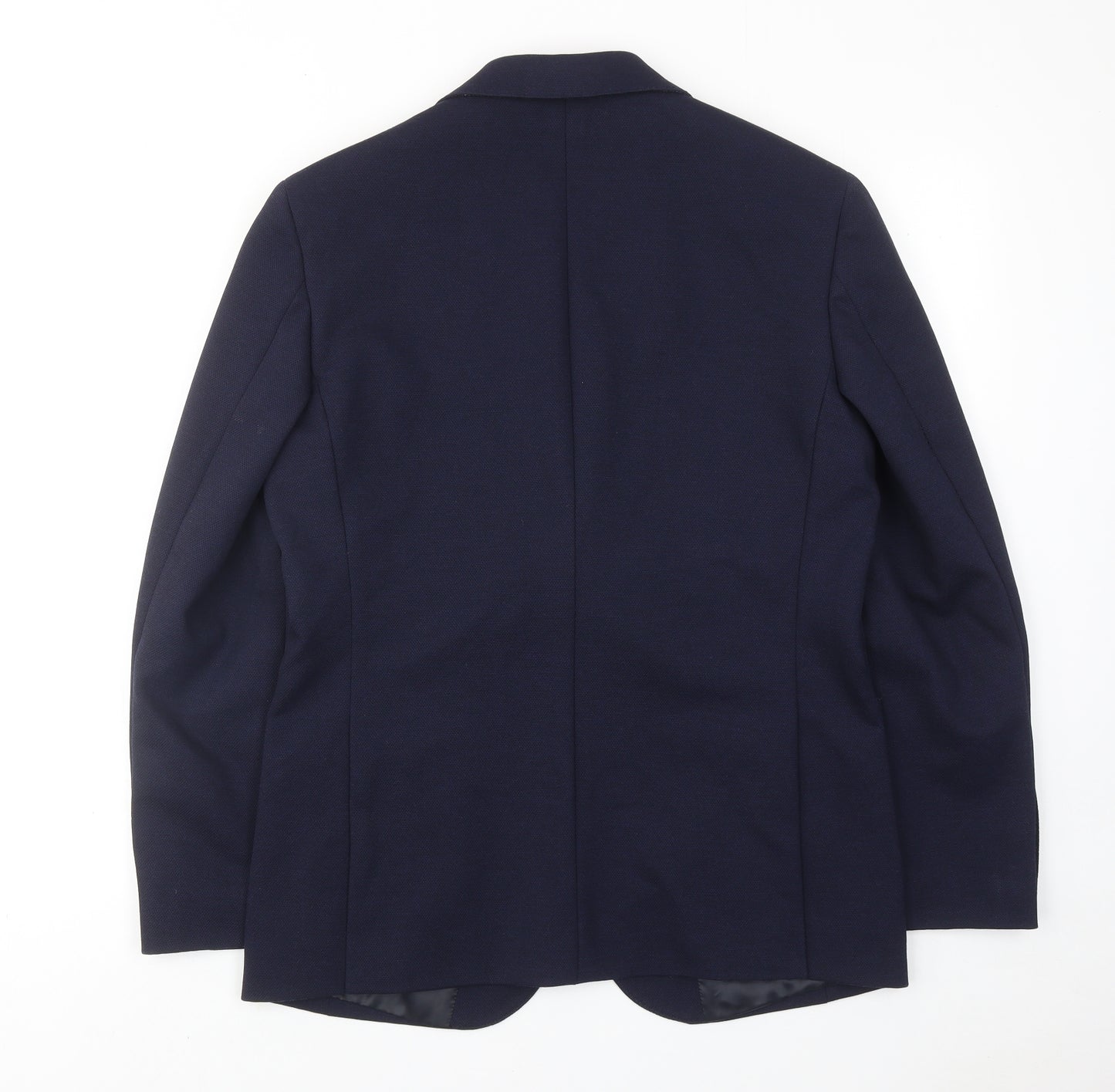 Marks and Spencer Mens Blue Polyamide Jacket Suit Jacket Size 38 Regular