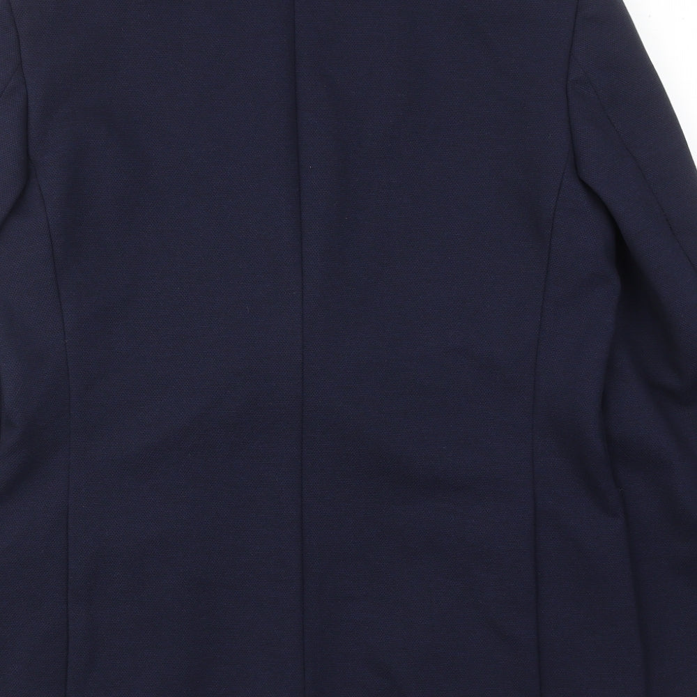 Marks and Spencer Mens Blue Polyamide Jacket Suit Jacket Size 38 Regular