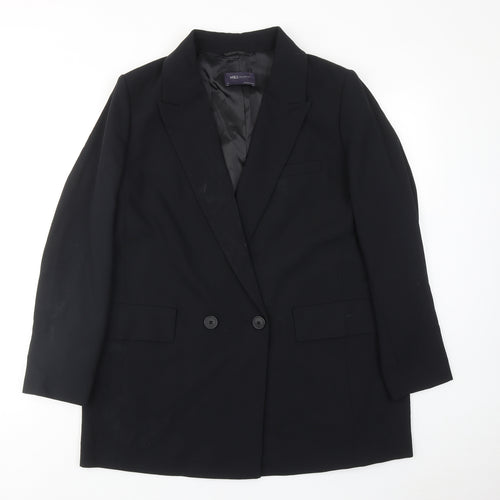 Marks and Spencer Womens Black Polyester Jacket Suit Jacket Size 16