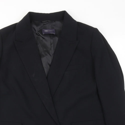 Marks and Spencer Womens Black Polyester Jacket Suit Jacket Size 16