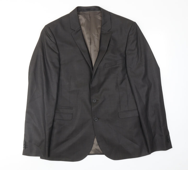 Urban Mens Grey Wool Jacket Suit Jacket Size 42 Regular