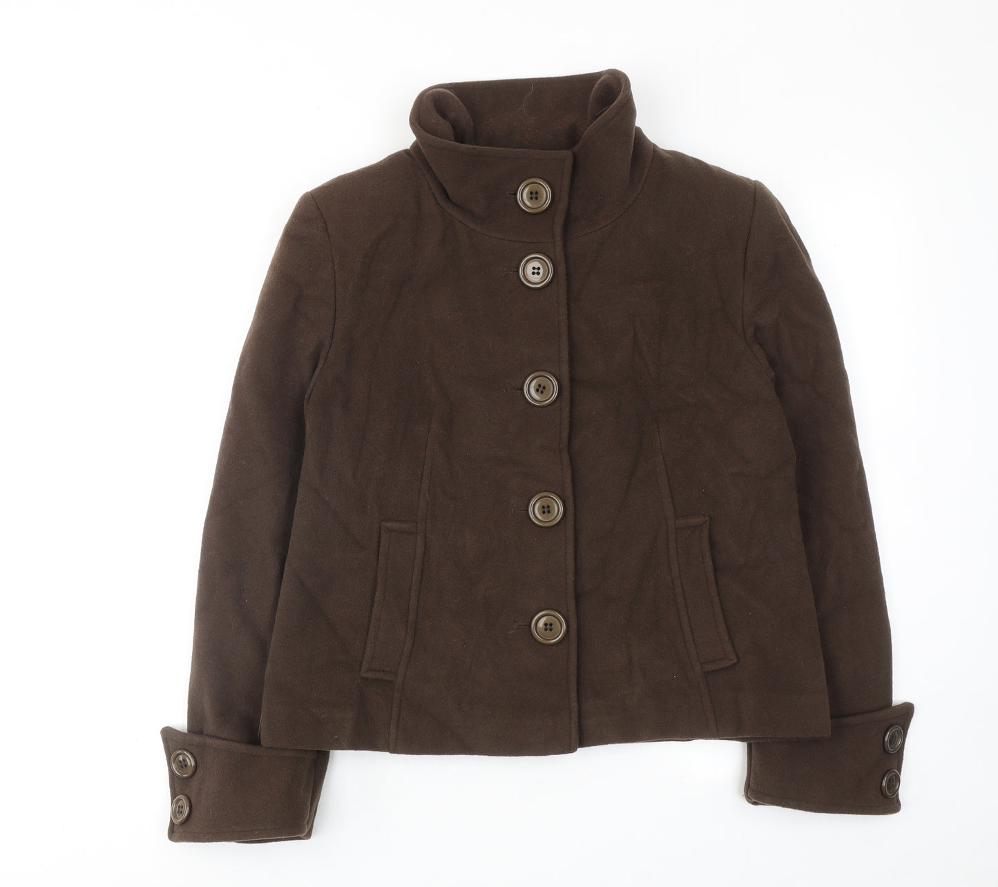 Kest Womens Brown Jacket Size 12 Button