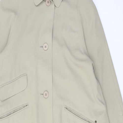 Four seasons Womens Beige Overcoat Coat Size XS Button
