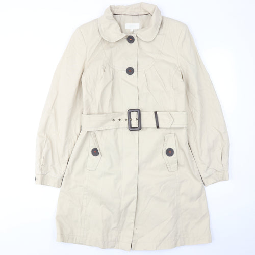 Marks and Spencer Womens Beige Trench Coat Coat Size 14 Button