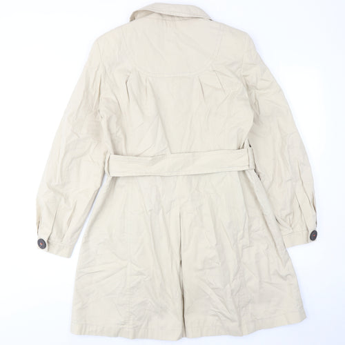 Marks and Spencer Womens Beige Trench Coat Coat Size 14 Button