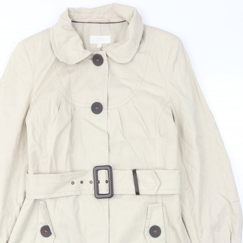 Marks and Spencer Womens Beige Trench Coat Coat Size 14 Button