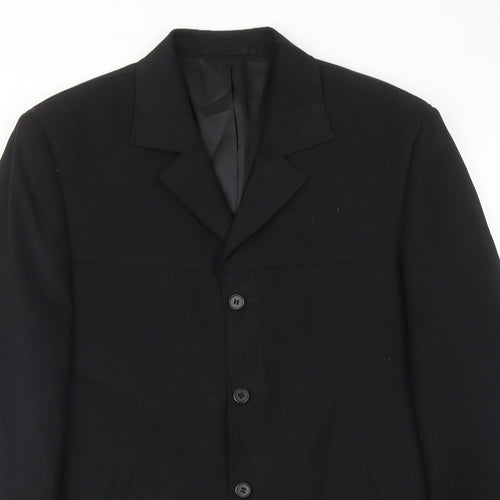 New Look Mens Black Polyester Jacket Blazer Size 38 Regular