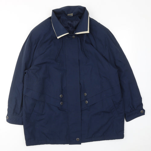 St. Bernard Womens Blue Jacket Size 12 Zip