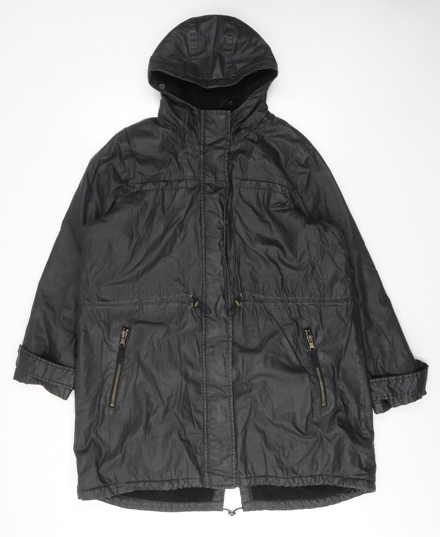 Marks and Spencer Womens Green Rain Coat Coat Size 20 Zip