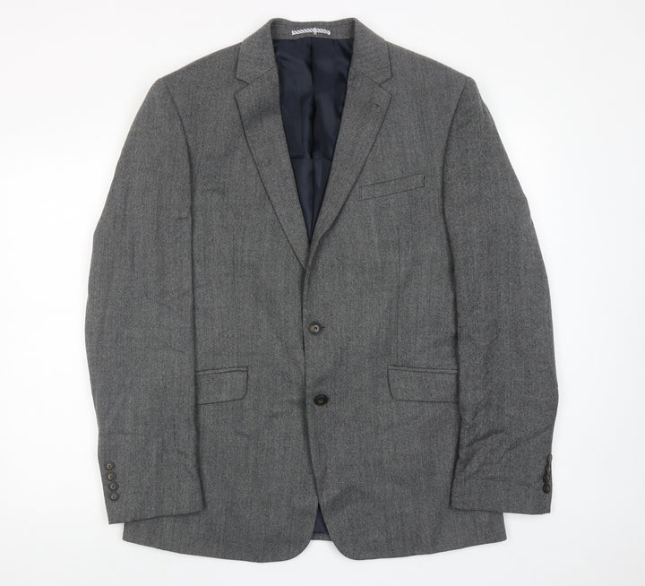 Marks and Spencer Mens Grey Wool Jacket Suit Jacket Size 42 Regular
