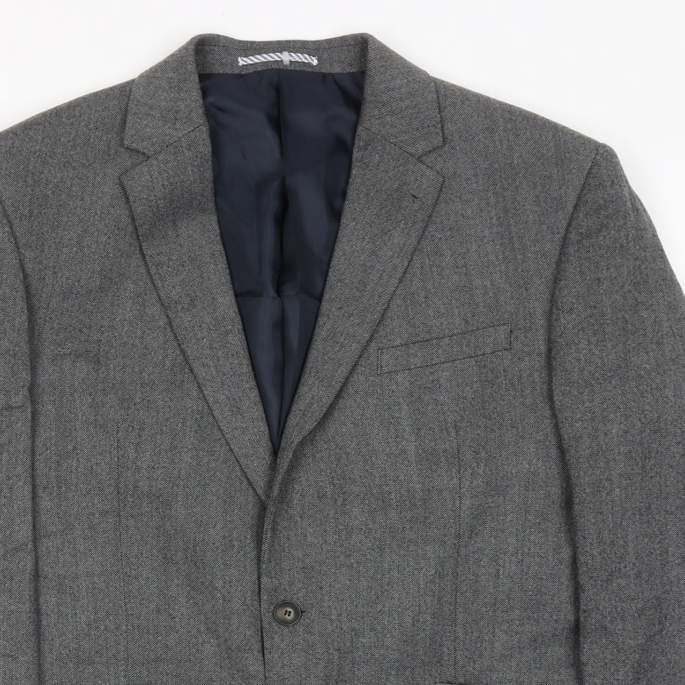 Marks and Spencer Mens Grey Wool Jacket Suit Jacket Size 42 Regular