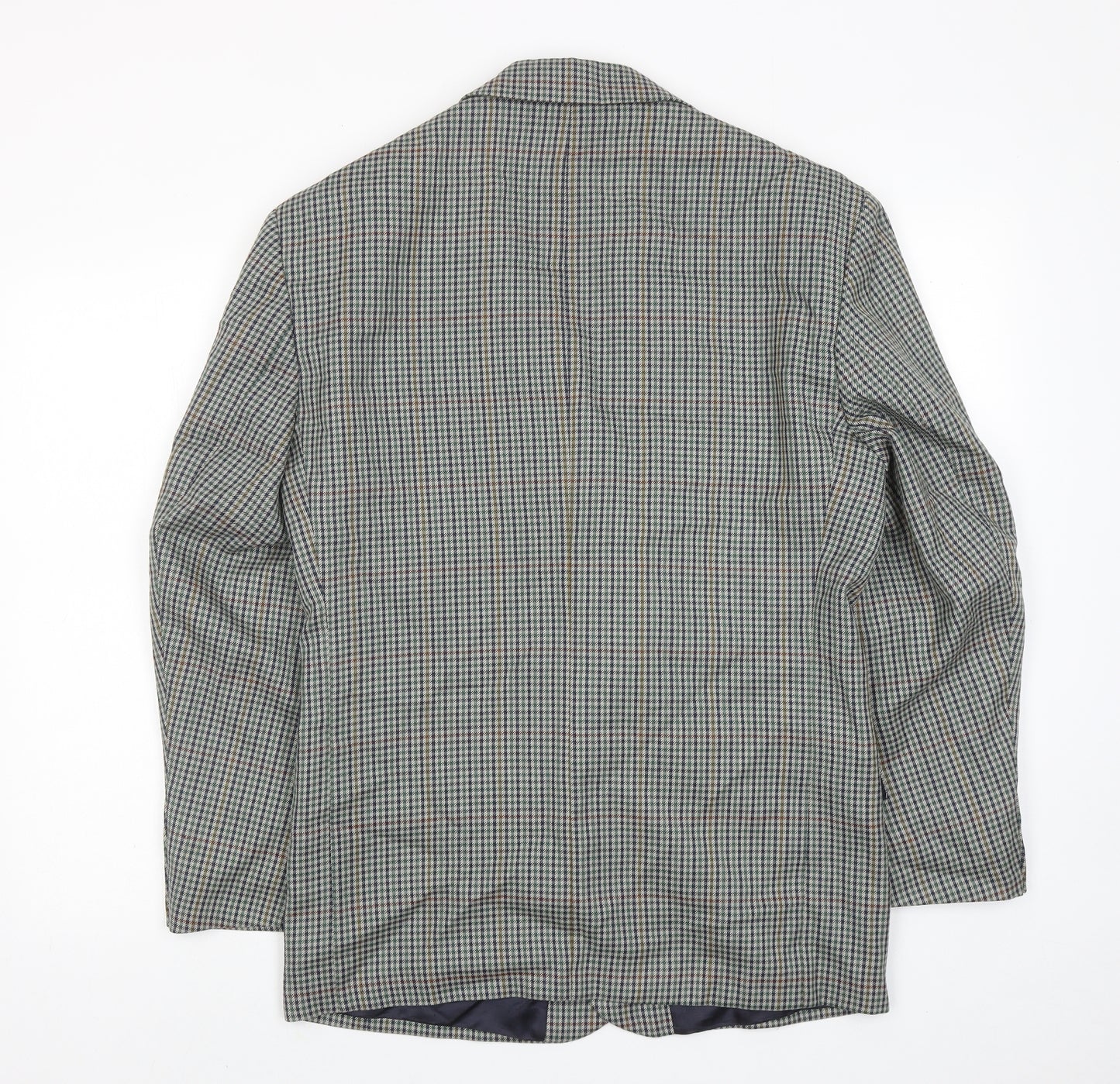 Debenhams Mens Green Geometric Wool Jacket Blazer Size 40 Regular