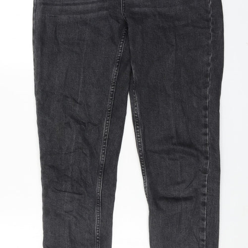 Topshop Womens Grey Cotton Skinny Jeans Size 28 L32 in Regular Zip