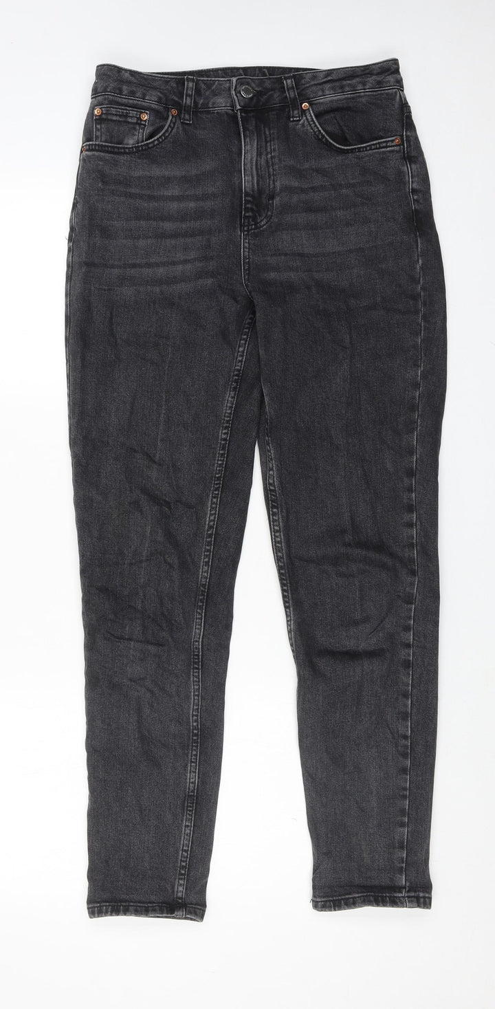 Topshop Womens Grey Cotton Skinny Jeans Size 28 L32 in Regular Zip