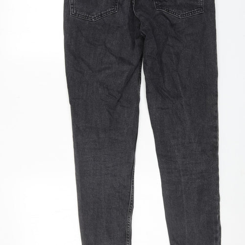 Topshop Womens Grey Cotton Skinny Jeans Size 28 L32 in Regular Zip