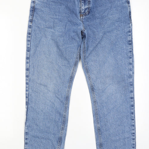 Reclaimed Vintage Womens Blue Cotton Skinny Jeans Size 30 in Regular Zip