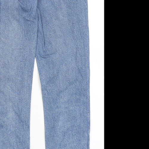 Reclaimed Vintage Womens Blue Cotton Skinny Jeans Size 30 in Regular Zip