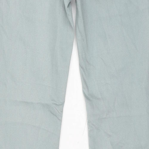 H&M Womens Blue Cotton Skinny Jeans Size 10 Regular Zip