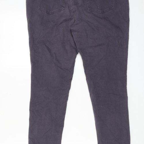 TU Womens Blue Cotton Skinny Jeans Size 16 Regular Zip