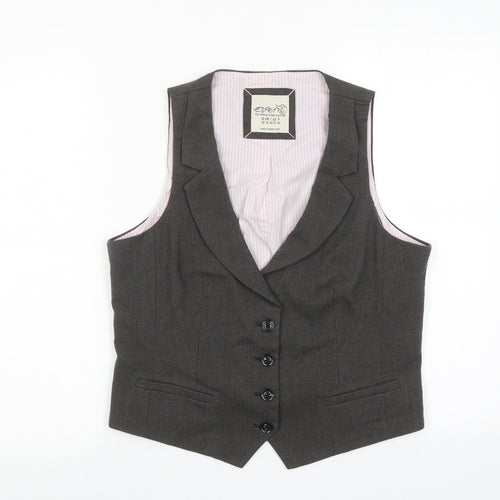 Esprit Womens Brown Polyester Jacket Suit Waistcoat Size 16
