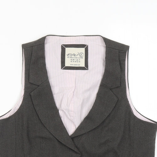 Esprit Womens Brown Polyester Jacket Suit Waistcoat Size 16