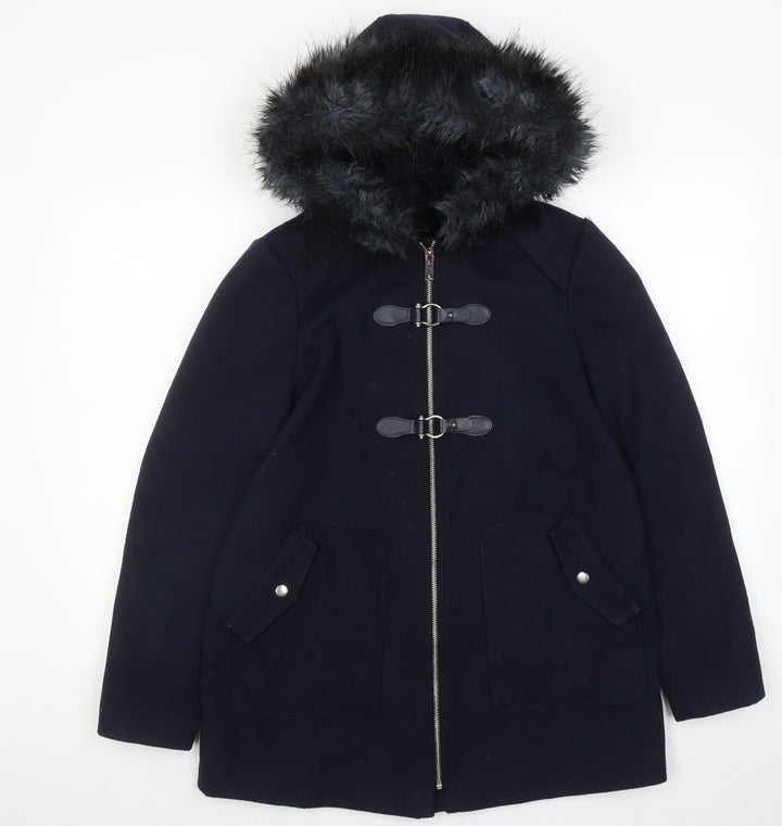 New Look Womens Blue Jacket Size 10 Zip