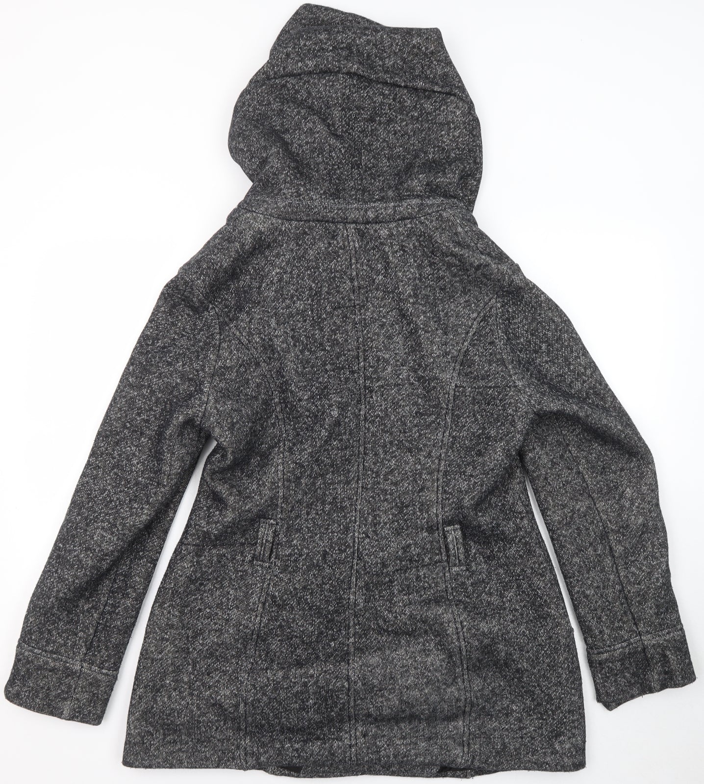 New Look Womens Grey Pea Coat Coat Size 14 Button