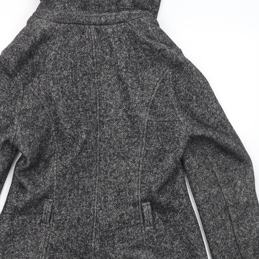 New Look Womens Grey Pea Coat Coat Size 14 Button