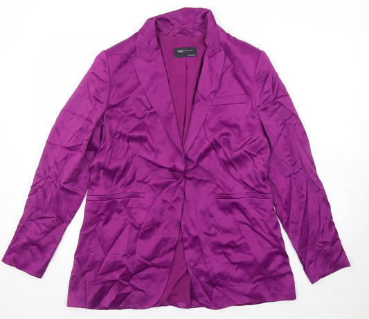 Marks and Spencer Womens Purple Viscose Jacket Suit Jacket Size 12