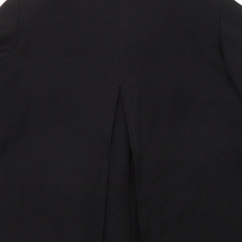 Dorothy Perkins Womens Black Overcoat Coat Size 12 Button